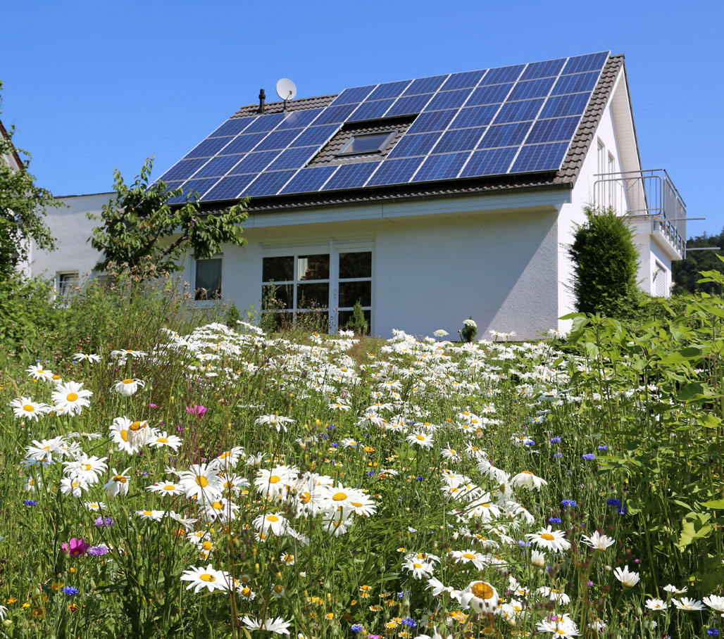 Photovoltaik Anlager auf einem Einfamilienhaus